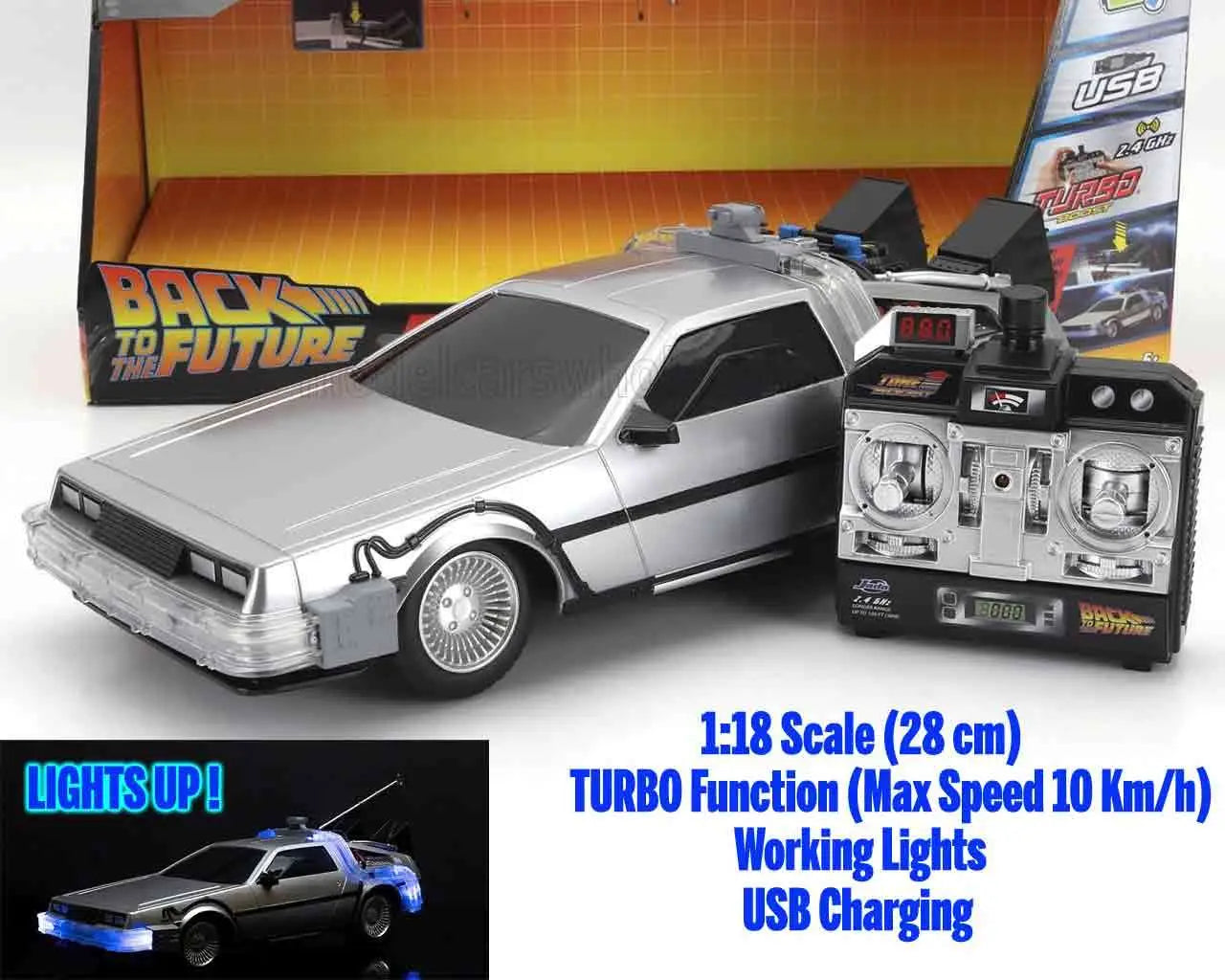 Coche radio control DLorean Regreso al Futuro II