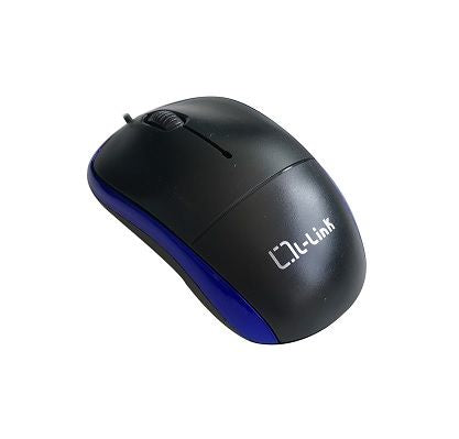 Raton optico usb l - link negro - azul Frikytopia