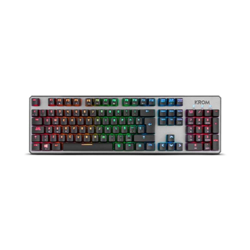 Teclado gaming krom kernel usb retroiluminado mecanico negro Frikytopia
