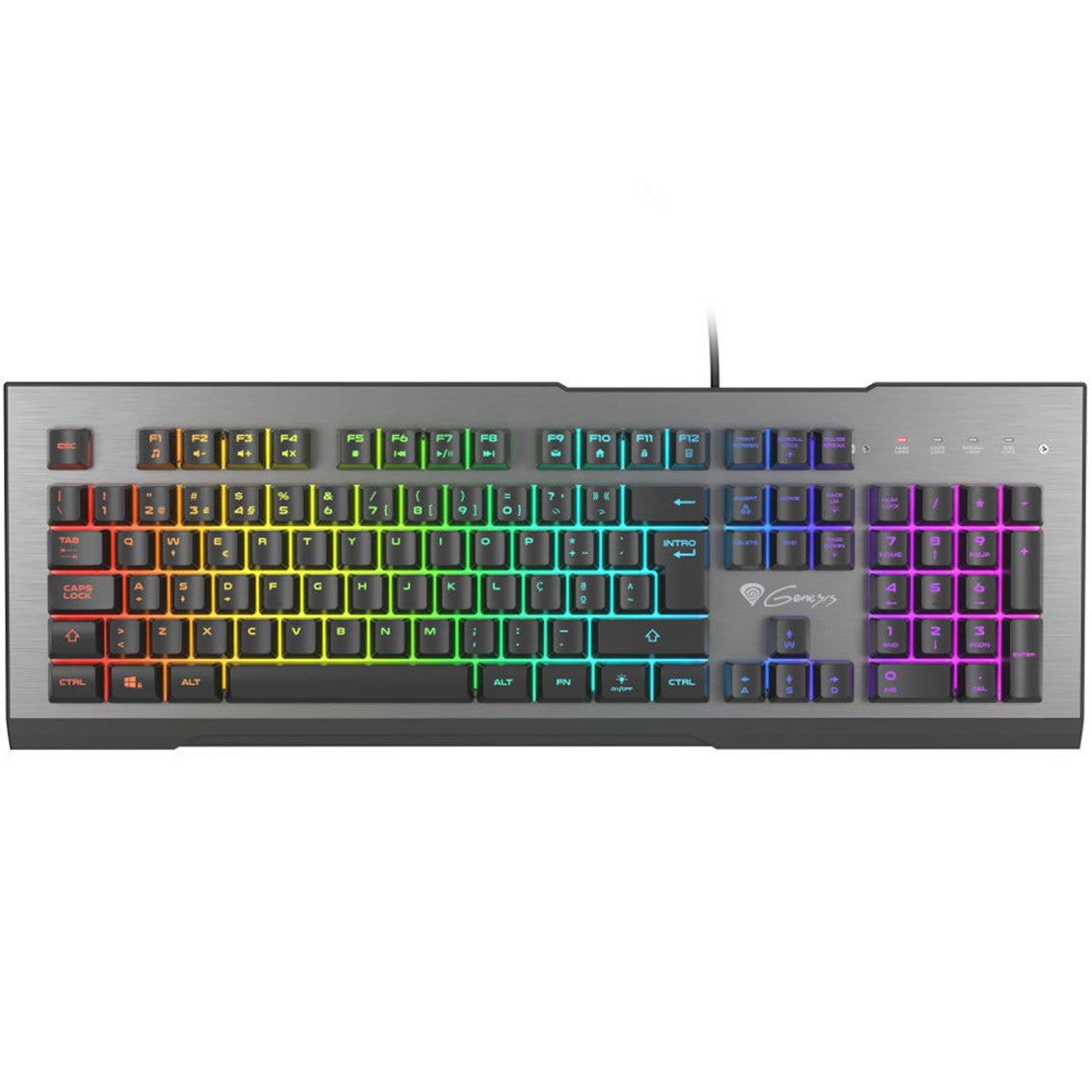 Teclado gaming genesis rhod 500 rgb portugues usb Frikytopia