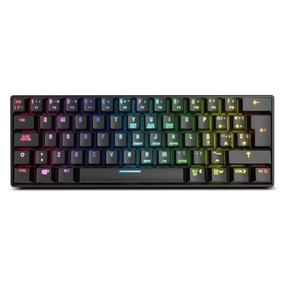 Teclado mini krom gaming kluster rgb wireless Frikytopia