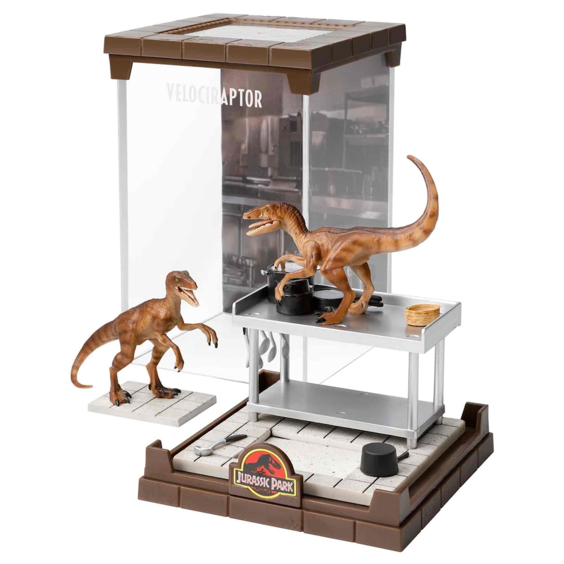 Figura the noble collection jurassic park velociraptor bendyfig diorama Frikytopia