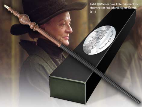 Replica the noble collection harry potter minerva mcgonagall varita con caja y placa de identificacion Frikytopia