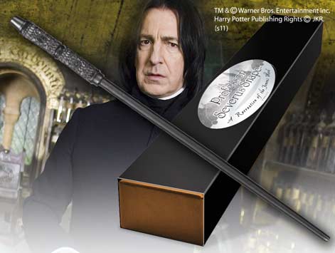 Replica the noble collection harry potter severus snape varita con caja y placa de identificacion Frikytopia