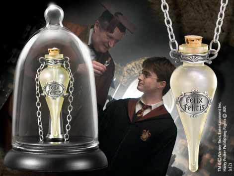 R�plica the noble collection harry potter collar en cristal con cadena poci�n suerte l�quida