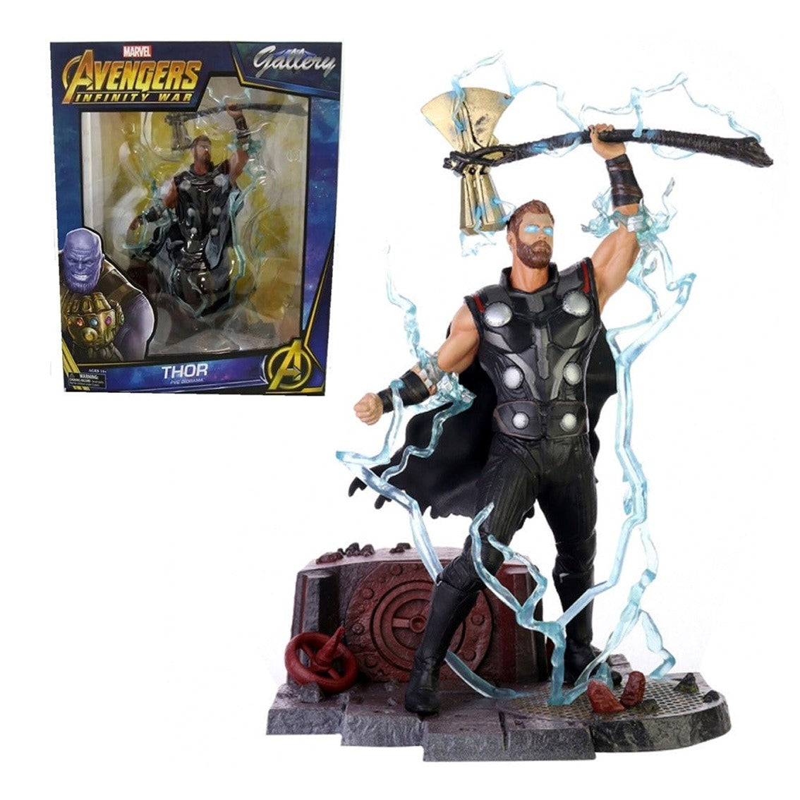 Figura diamond select toys marvel avengers 3 thor con stormbreaker Frikytopia