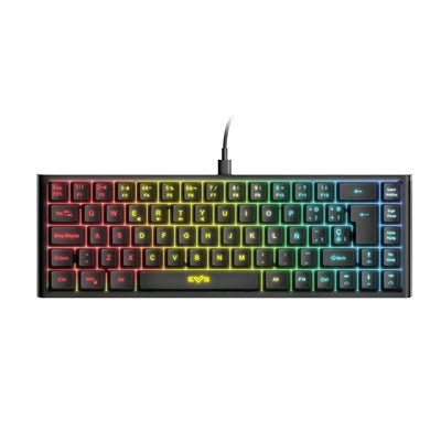 Teclado energy sistem esg k4 kompact - rgb negro - led rainbow - 69 teclas antighosting - xbox - ps5 - pc - mac Frikytopia