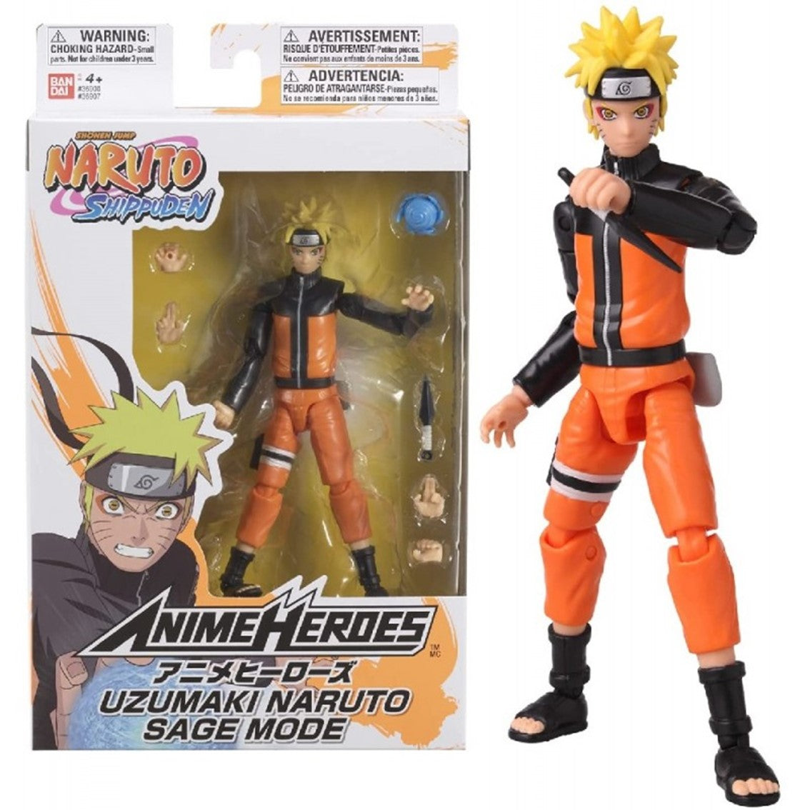 Figura bandai anime heroes naruto uzumaki naruto sage mode Frikytopia