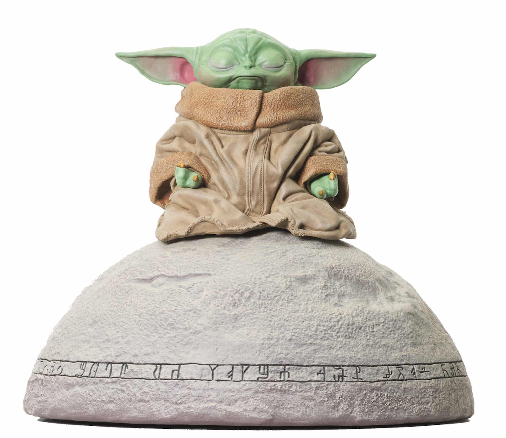 Figura diamond select toys star wars the mandalorian grogu on seein stone 1 - 6 escala milestones statue Frikytopia