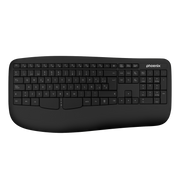 Phoenix k201 teclado ergonomico inalambrico 2.4ghz negro