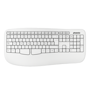 Phoenix k201 teclado ergon�mico inal�mbrico 2.4ghz blanco