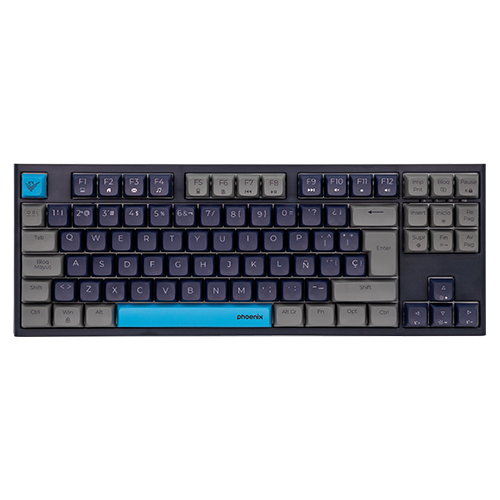 Teclado gaming royal pbt mecanico negro Frikytopia