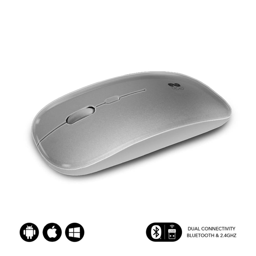 Raton inalambrico subblim submo - dflat22 plata Frikytopia