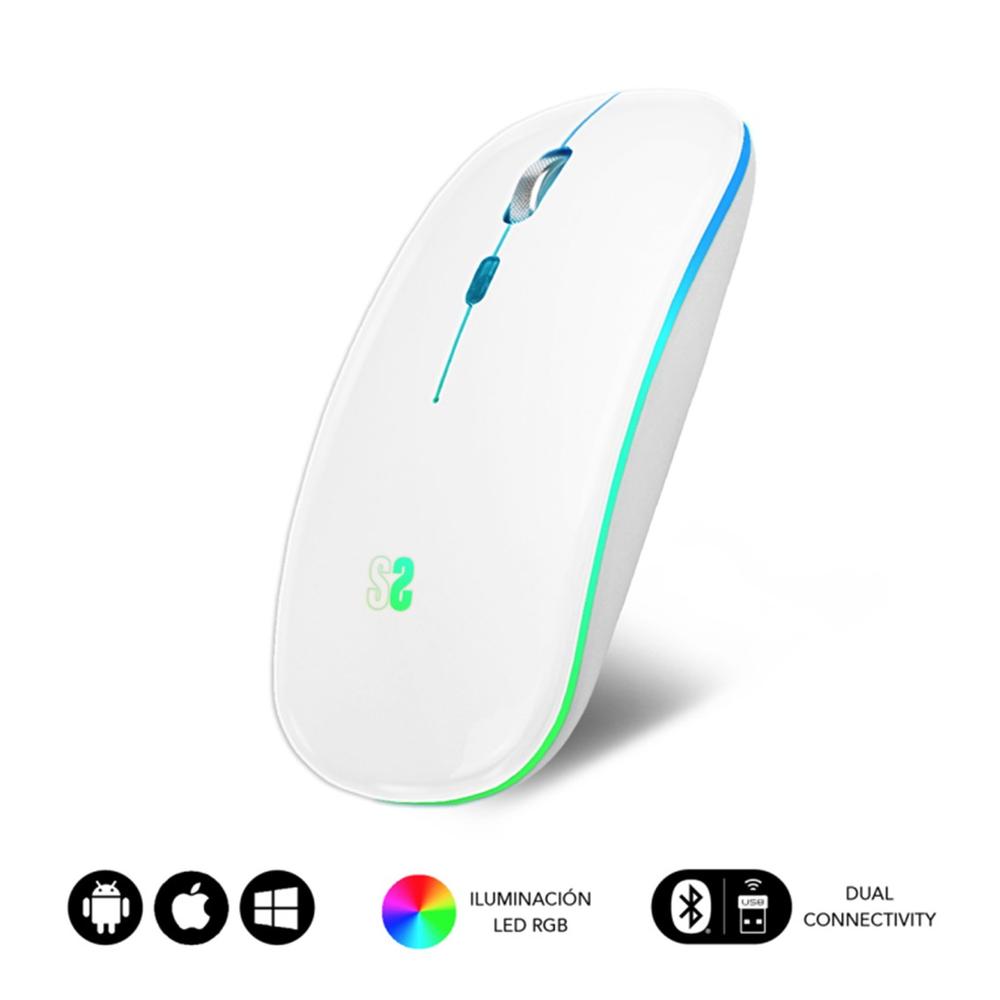 Raton inalambrico subblim submo - ldflat2 blanco Frikytopia