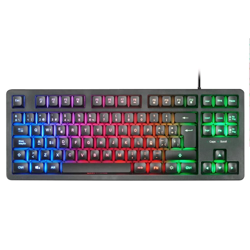 Teclador mars gaming mk023 tkl frgb usb 2.0 negro Frikytopia