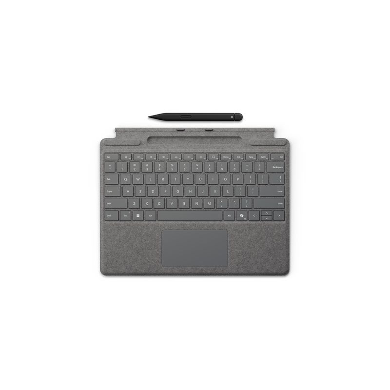 Teclado microsoft surface type + pen para surface pro10 plata Frikytopia