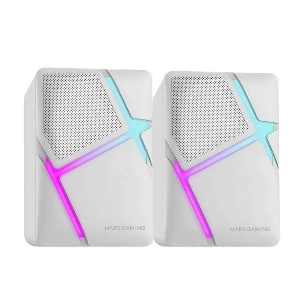 Altavoces mars gaming 2.0 mshw blanco Frikytopia