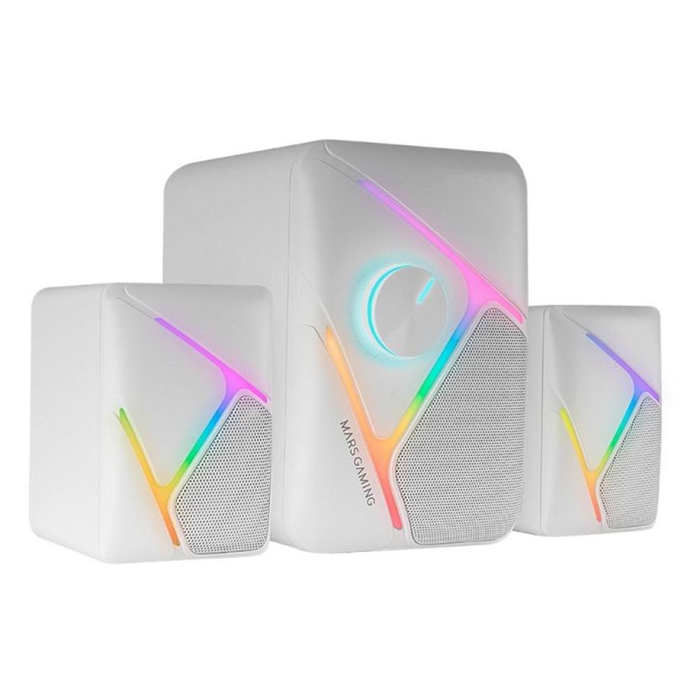 Altavoces mars gaming 2.1 ms - h21 blanco Frikytopia