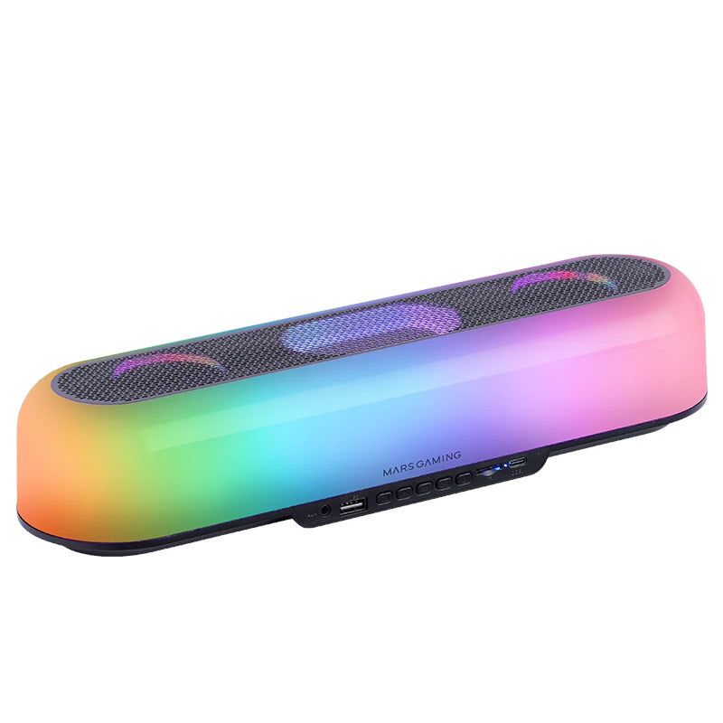 Barra de sonido bluetooth mars gaming msborb negro 20w iluminacion rgb 360 Frikytopia