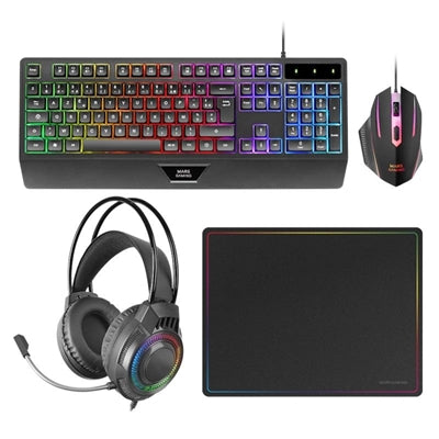 Kit mars gaming teclado + raton + alfombrilla + auricular Frikytopia