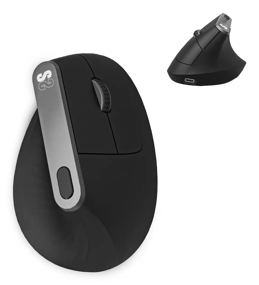 Raton inalambrico subblim vertical ergo dual mouse battery negro Frikytopia