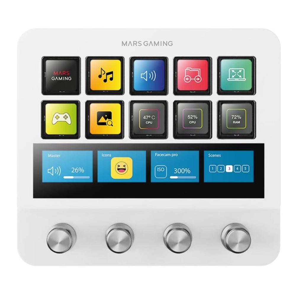 Control deck pro mars gaming msdpro blanco Frikytopia
