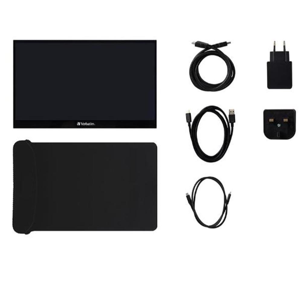 Monitor led portatil 17.3 pulgadas verbatim ips -  fhd -  hdmi -  usb tipo c -  30hz -  6ms Frikytopia