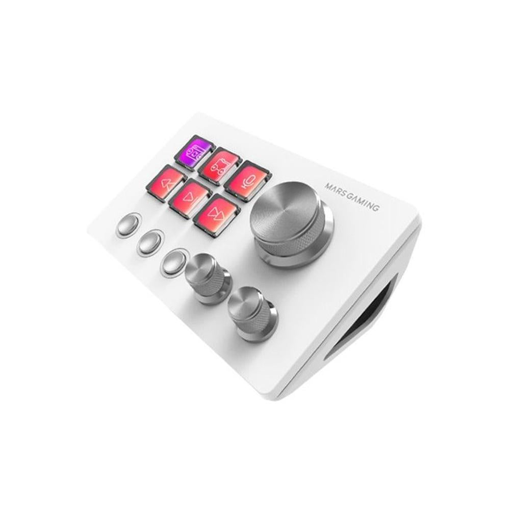 Control deck slim mars gaming msdtwow blanco Frikytopia