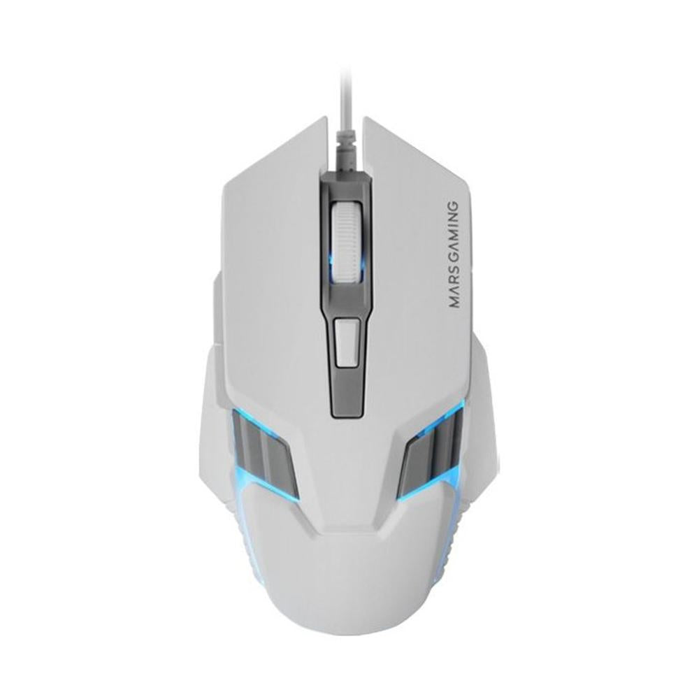 Raton mars gaming mm024w rgb flow blanco Frikytopia