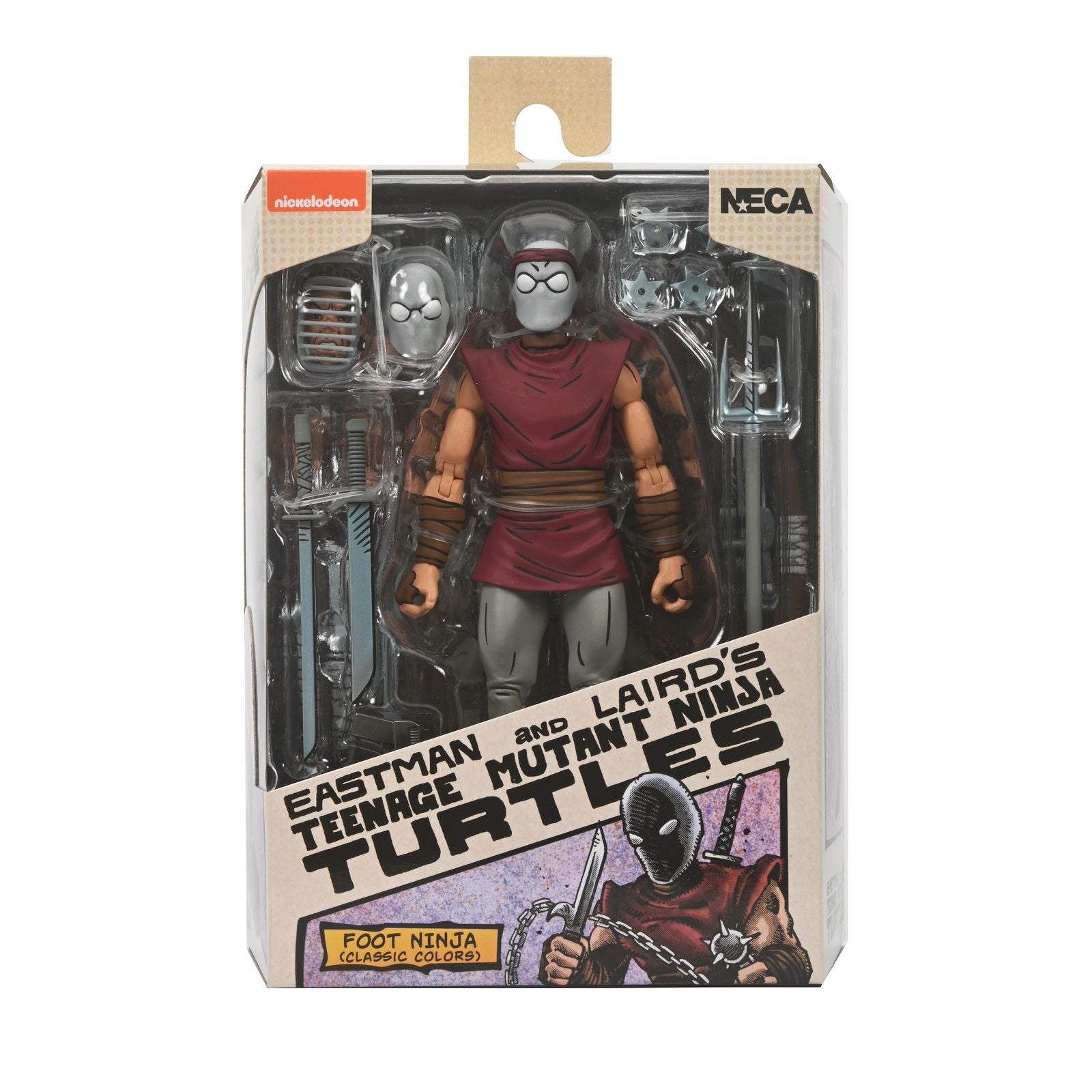 Figura neca teenage mutant ninja turtles mirage comics foot ninja classic colors scale action 18cm Frikytopia