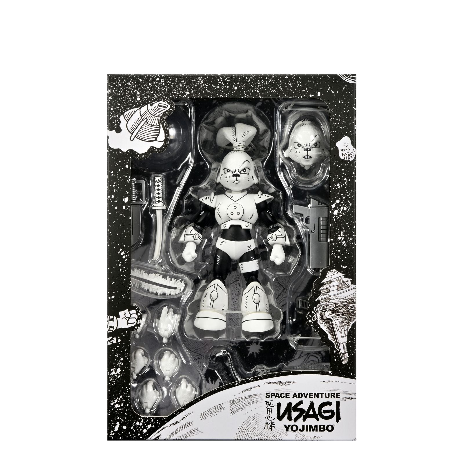 Figura nega usagi yojimbo space usagi yojimbo black & white ver. scale action 18cm Frikytopia