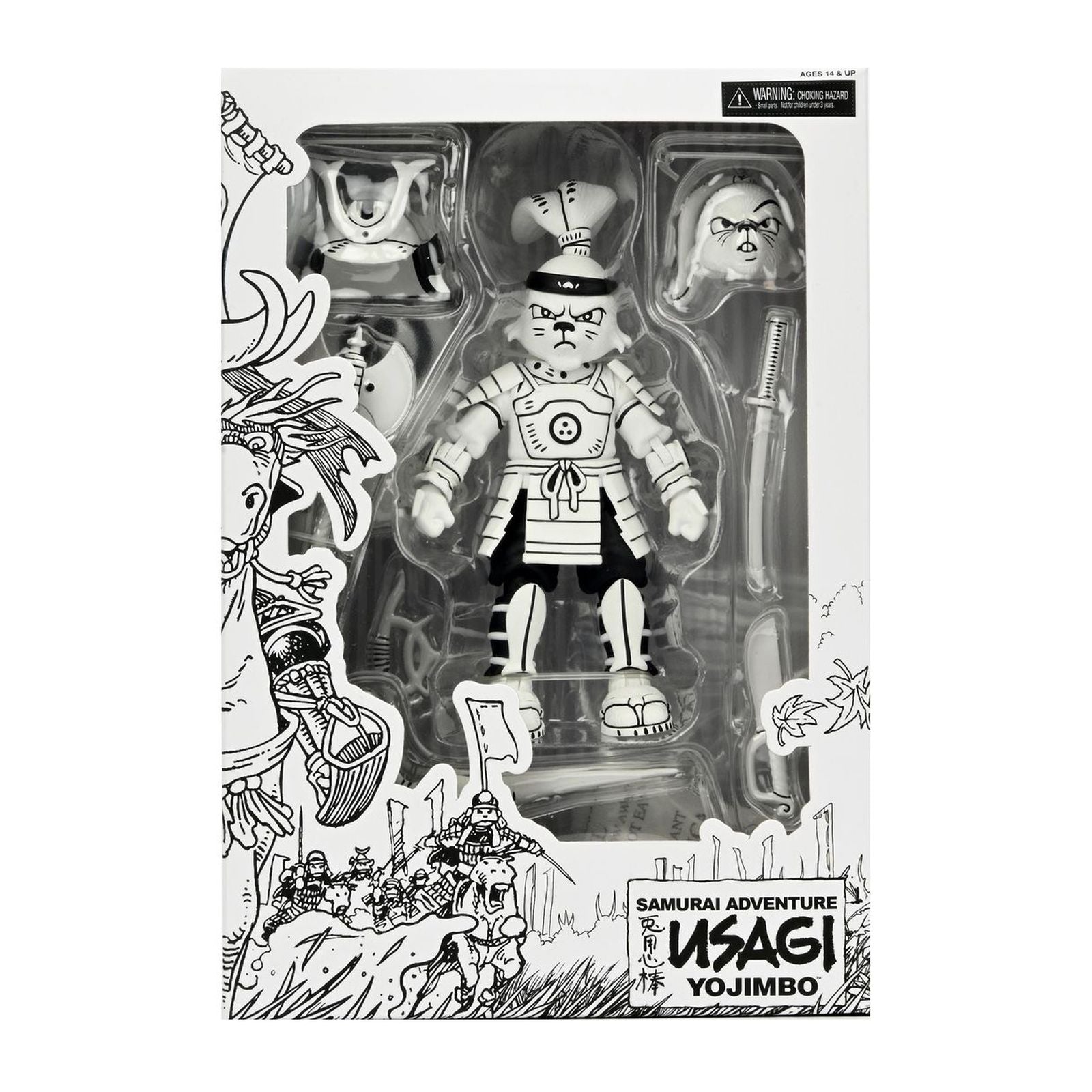 Figura neca usagi yojimbo black & white ver. scale action 18cm Frikytopia