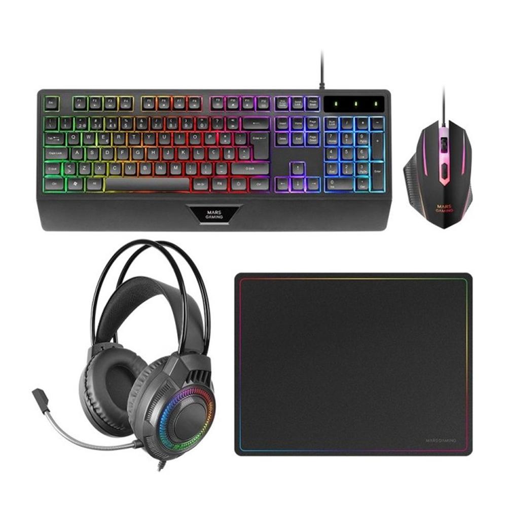 Kit mars gaming mcp124propt h - mech 4 en 1 teclado portugues Frikytopia