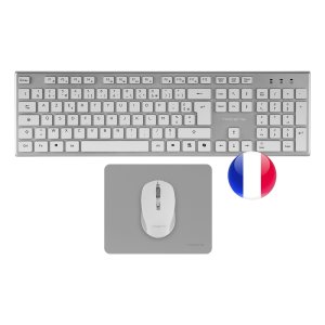 Teclado + raton tacens zenithwfr inalambrico frances + alfombrilla Frikytopia