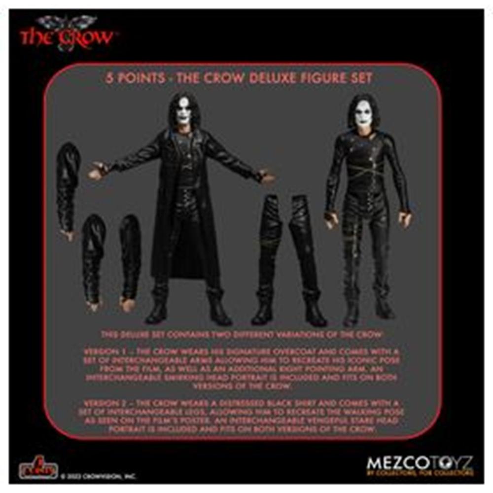 Set 2 figuras mezco toyz the crow 5 points the crow deluxe 10cm Frikytopia