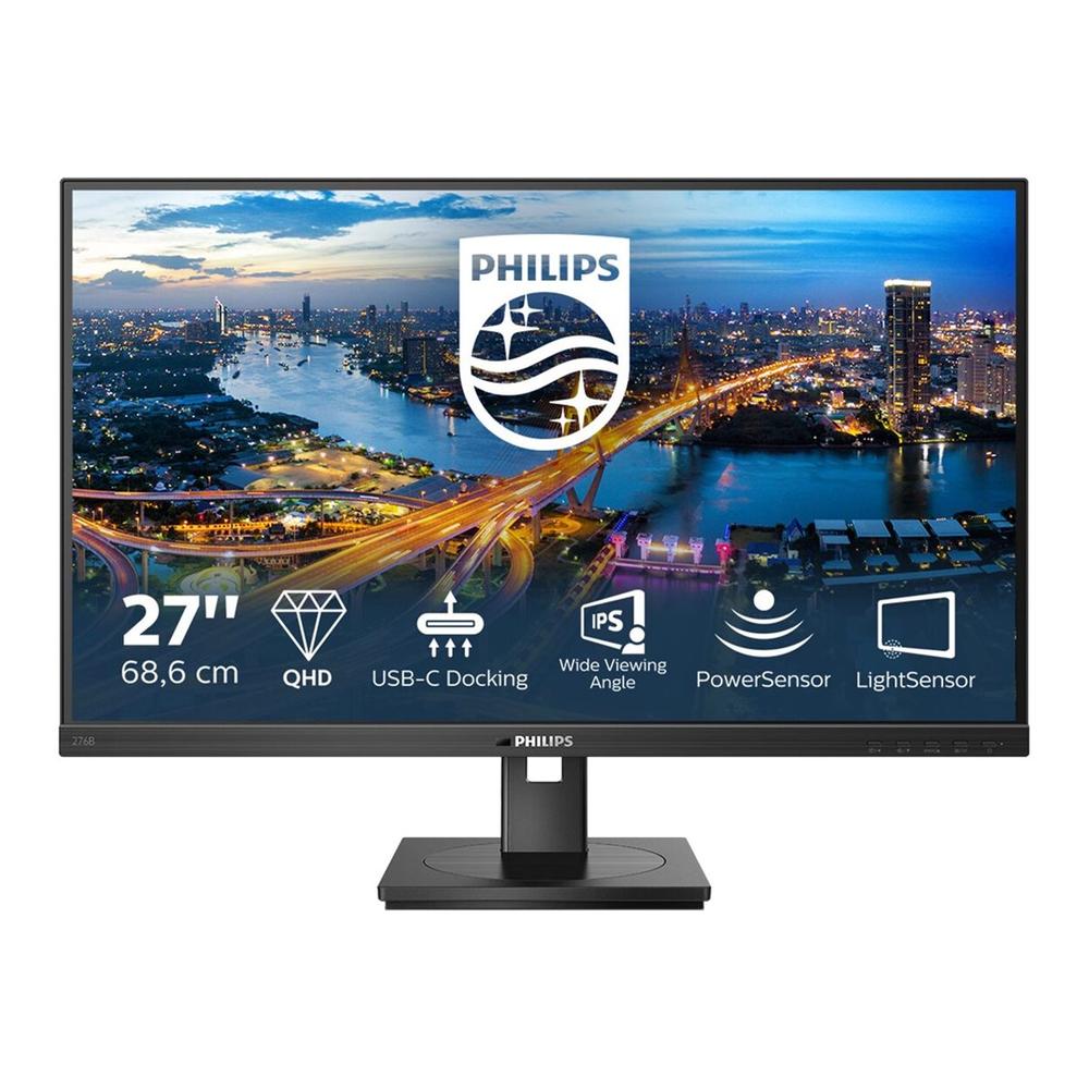 Monitor led 27 pulgadas philips 276b1 - 00 ips -  qhd -  dp -  hdmi -  75hz -  4ms -  vesa 100x100 Frikytopia