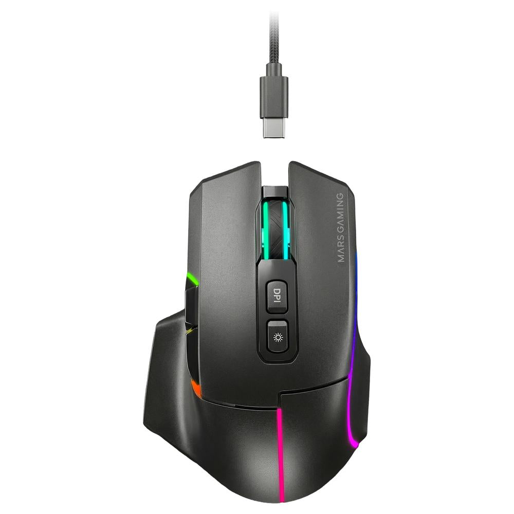 Raton inalambrico mars gaming mmw - vector negro Frikytopia