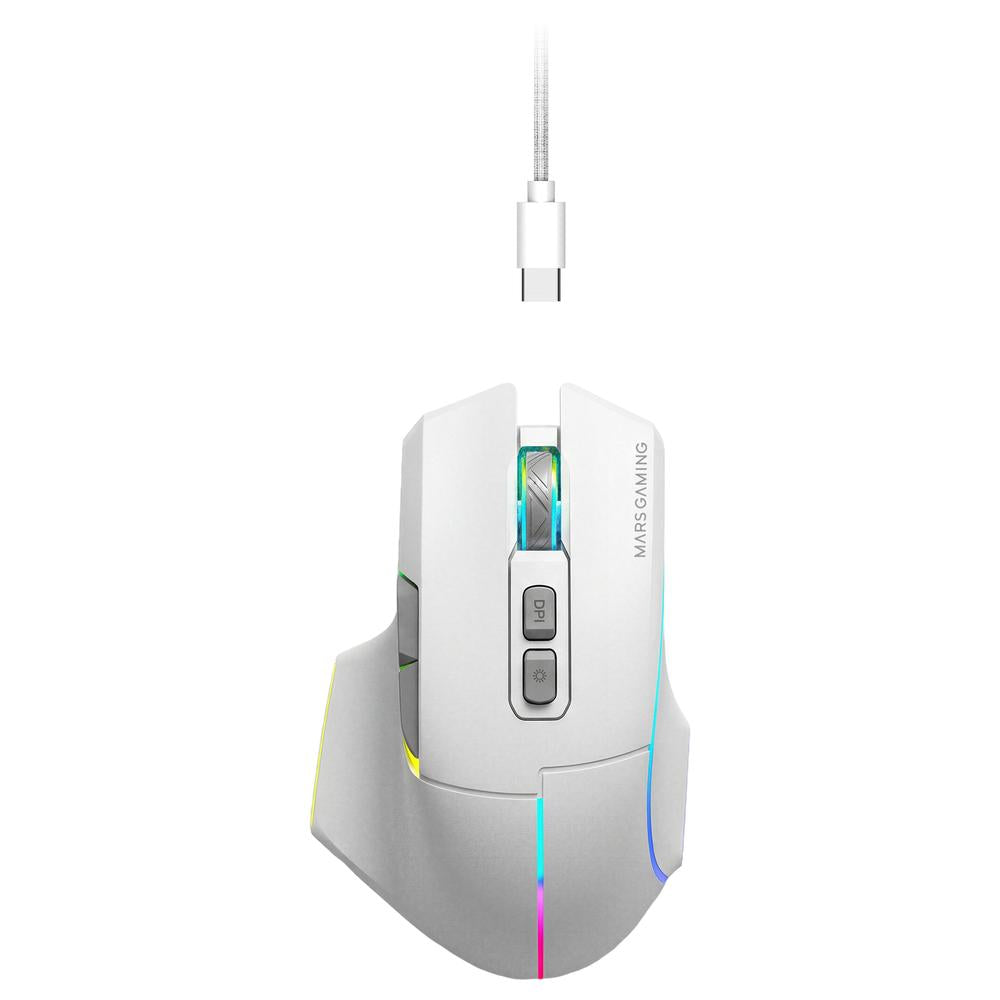 Raton inalambrico mars gaming mmw - vector blanco Frikytopia