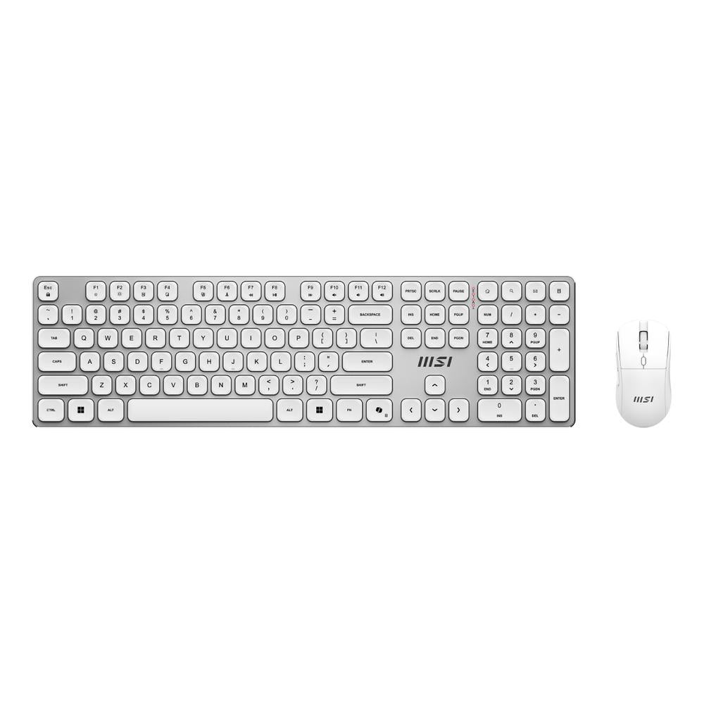 Teclado + raton msi forge k210 w combo inalambrico blanco Frikytopia