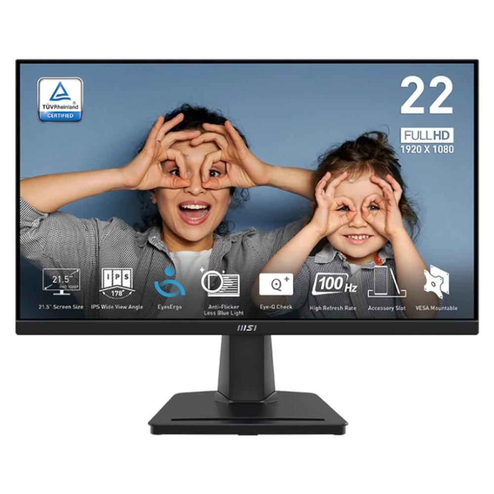 Monitor led 22 pulgadas msi mp225 e12vl va -  fhd -  hdmi -  vga -  100hz -  1ms -  vesa 100x100 Frikytopia