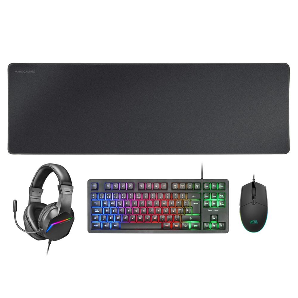 Kit mars gaming mcprgb3fr 4 en 1 negro frances Frikytopia