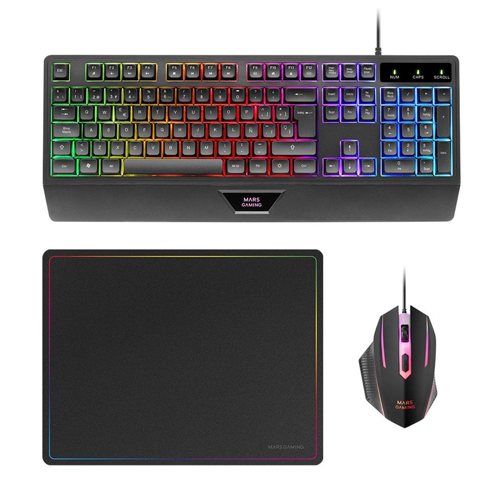 Kit mars gaming mcp124pt 3 en 1 negro portugues Frikytopia