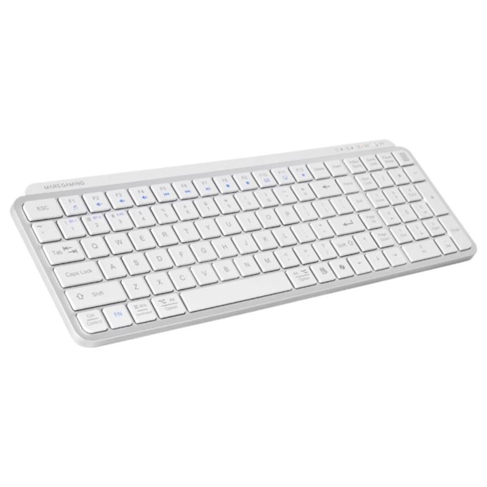 Teclado mars gaming mksilenkeyswfr inalambrico blanco frances Frikytopia