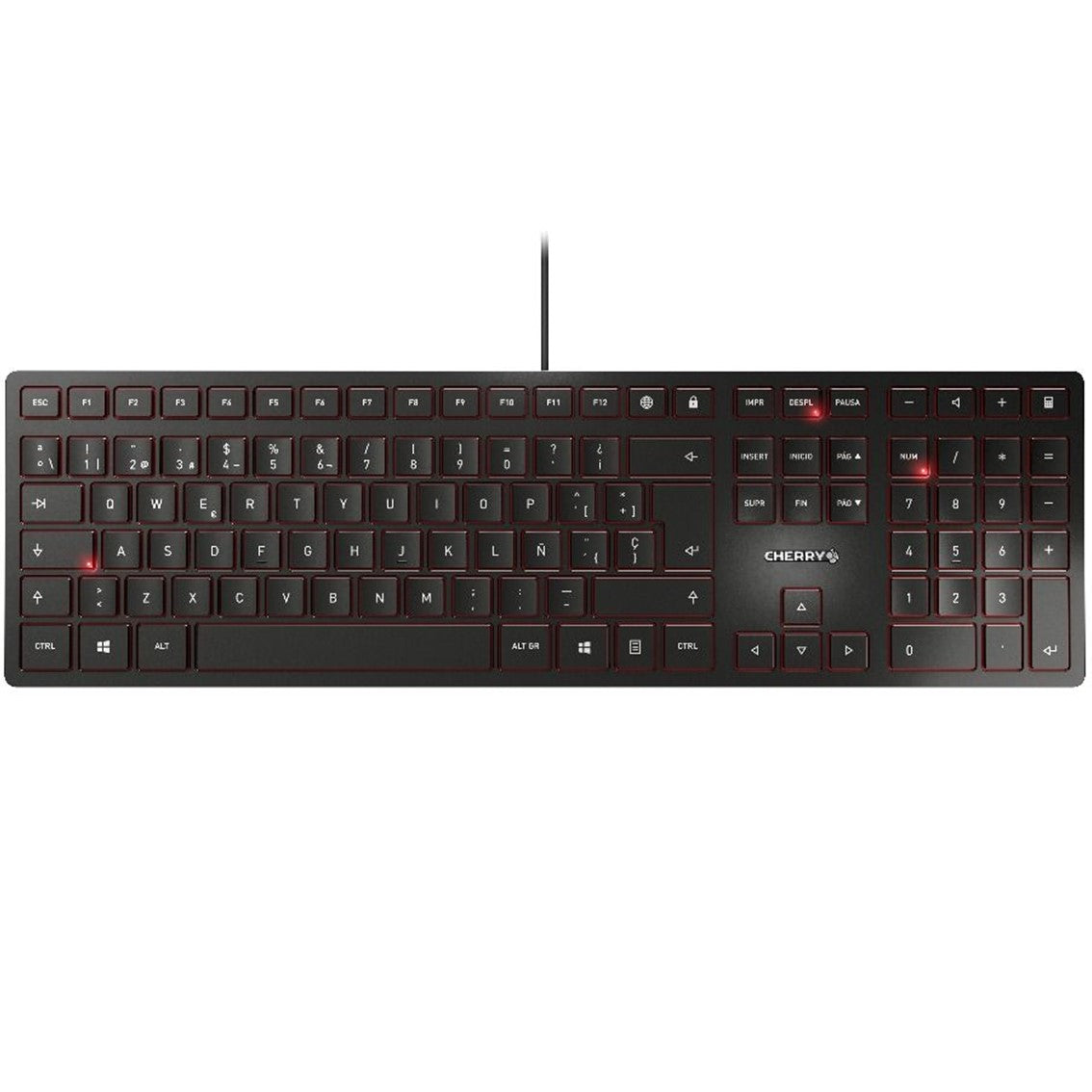 Teclado cherry kc 6000 slim ultraplano negro Frikytopia