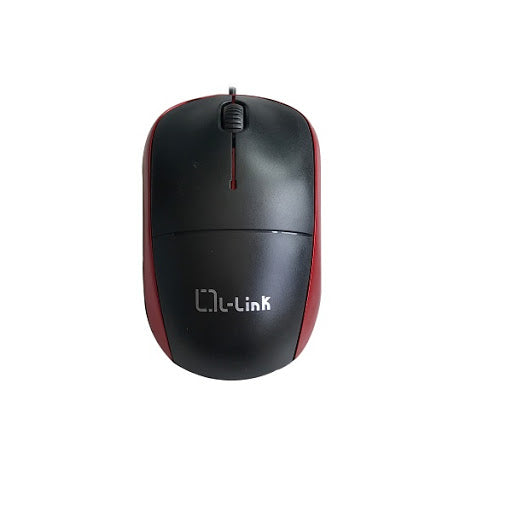 Raton optico usb l - link negro - rojo Frikytopia