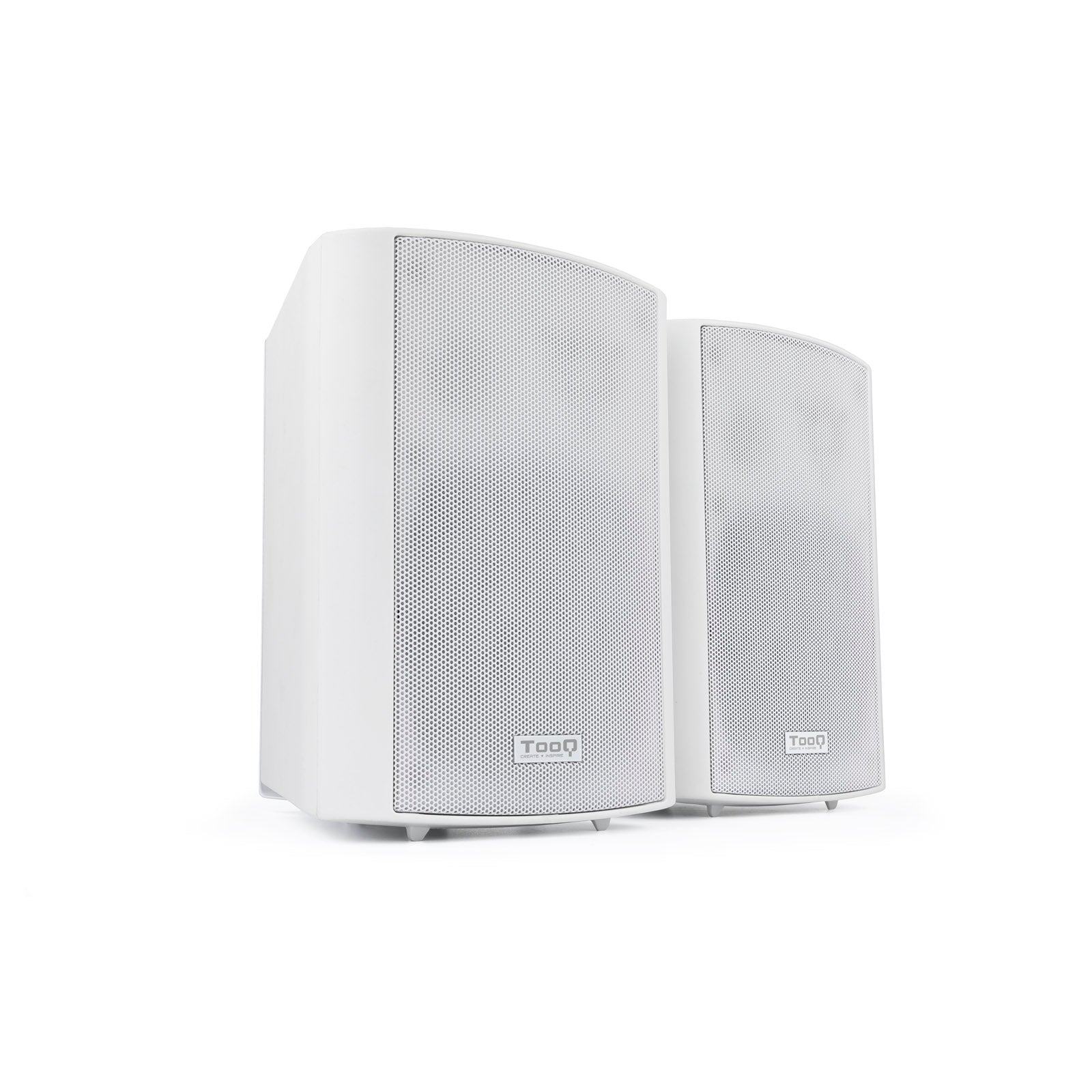 Altavoces activos tooq de pared blancos 30w autoamplificados Frikytopia