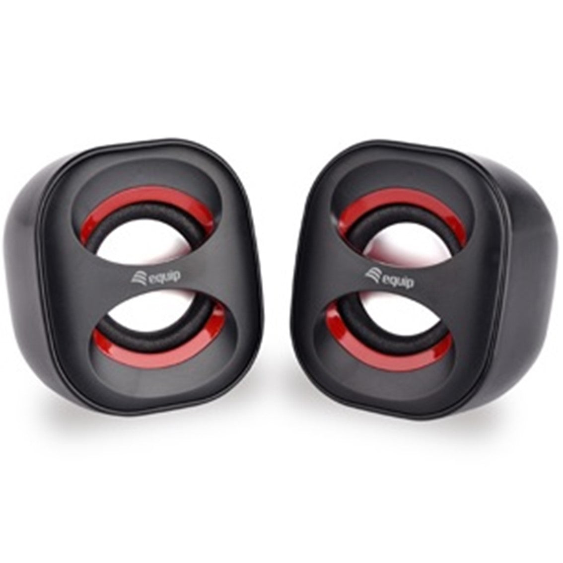 Altavoces 2.0 equip life mini 6w rms color negro y rojo jack 3.5 pulgadas alimetancion usb Frikytopia