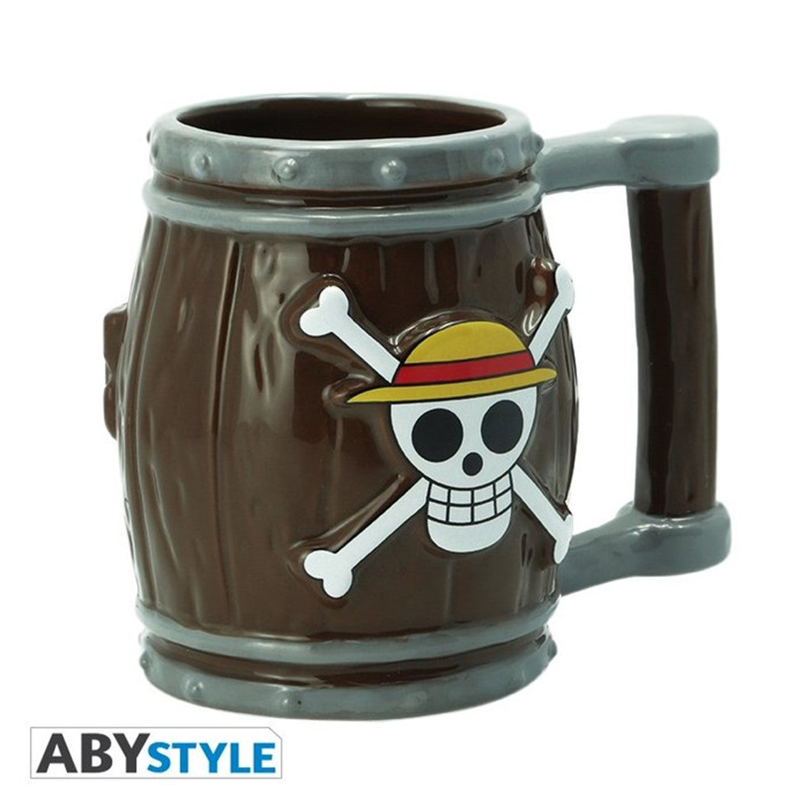 Taza 3d abysse one piece barril jolly roger logo Frikytopia