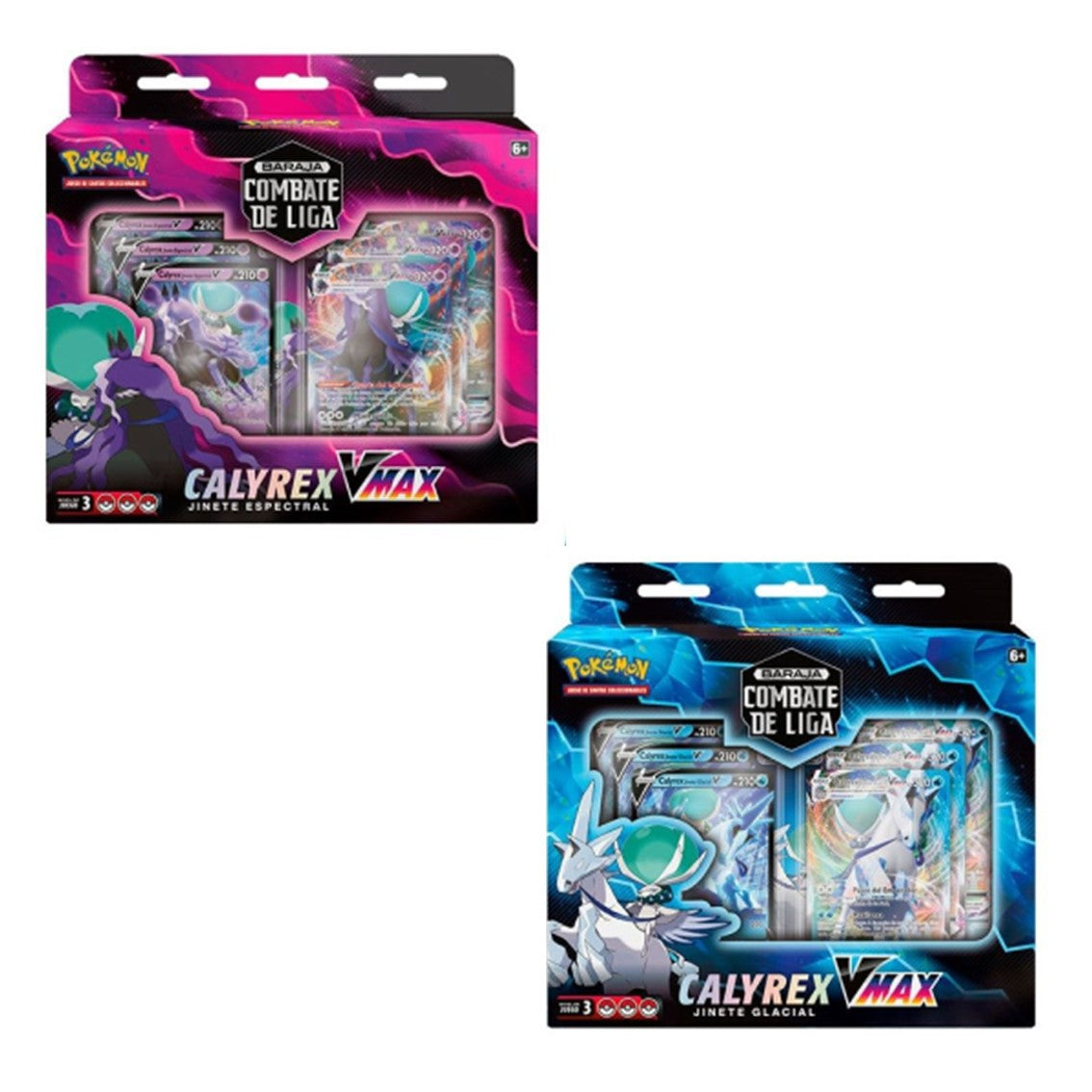Juego de cartas pokemon tcg barajas de combate calyrex vmax 6 unidades inglés Frikytopia