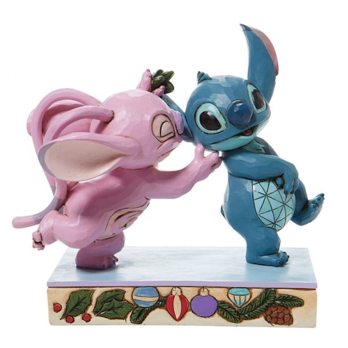 Figura enesco disney lilo & stitch stitch y angel con mu�rdago